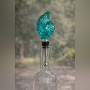 Art glass bottle stopper by LSArts fish decor new -Sea Shell
